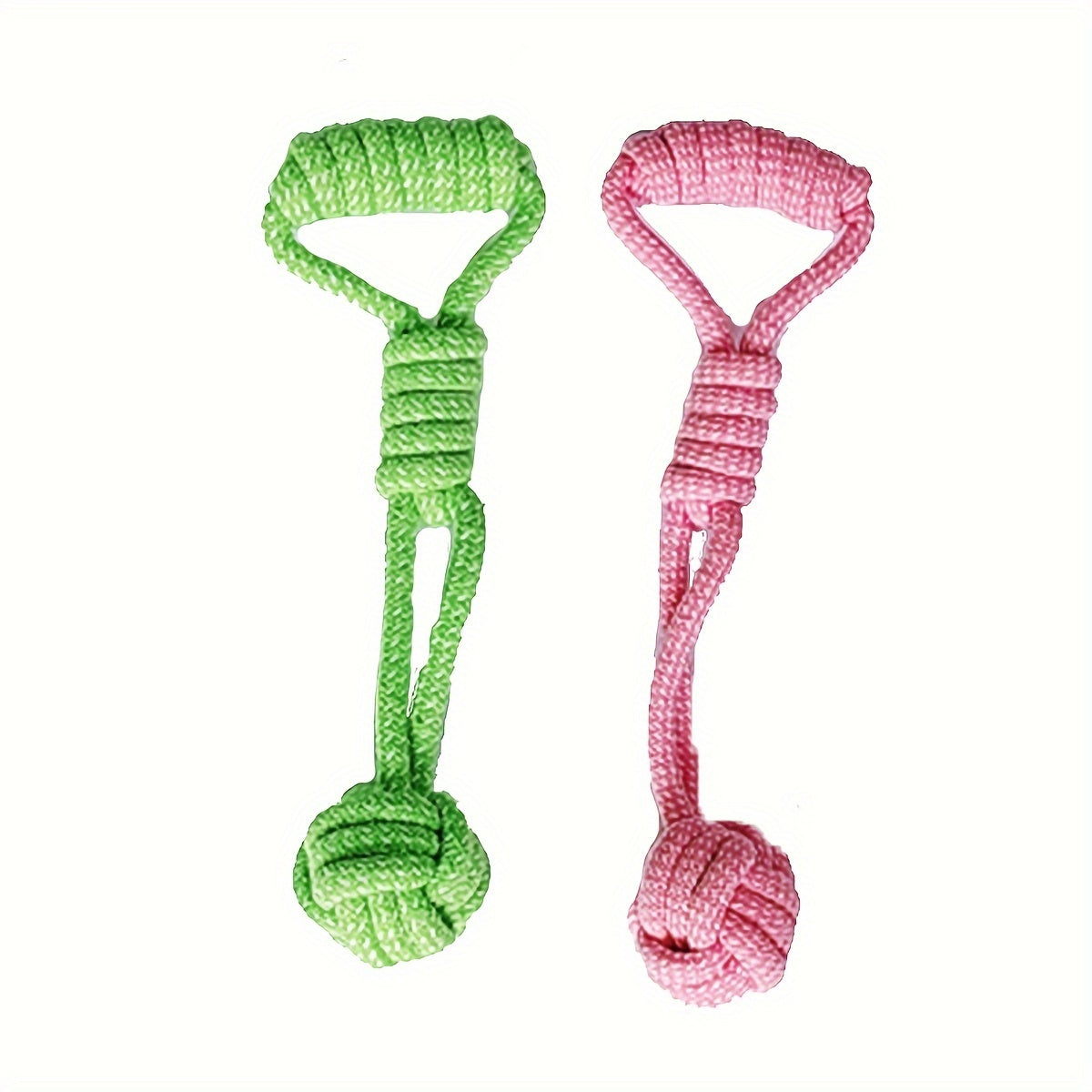 1pc Durable Dog Rope Toy with Ball, All-Breed Chew and Tug Plaything, Random Color Selection, Polyester Blend, Pet Supplies for Dogs