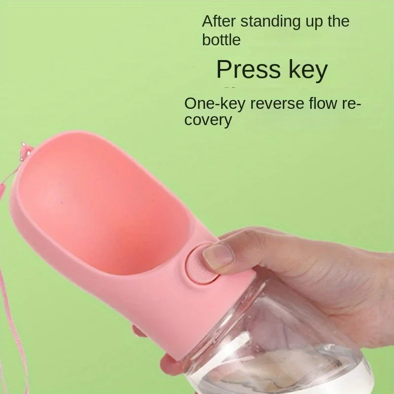 1PC Pet Supplies Portable Dog Water Bottle  Leak-proof pet drinking bottle with bowl, suitable for travel and outdoor activities