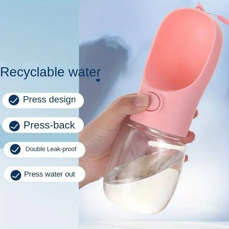 1PC Pet Supplies Portable Dog Water Bottle  Leak-proof pet drinking bottle with bowl, suitable for travel and outdoor activities