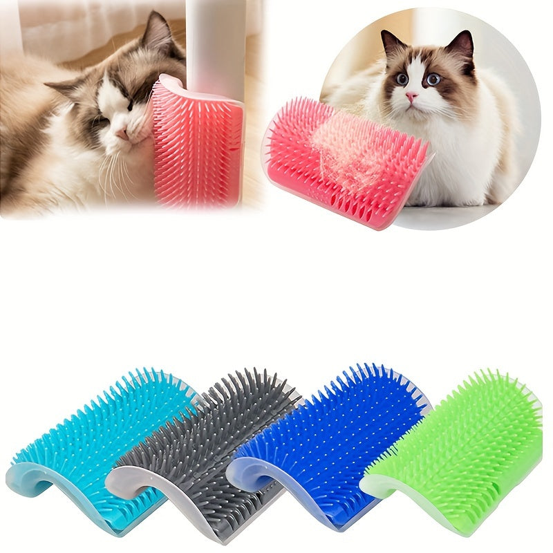 Tickling Comb Pet Brush: Pamper Your Cat Soft Wall Corner Massager Pet Toy Removable Cat Corner Rubbing Brush, Pet Hair Removal Massage Comb Pet Supplies